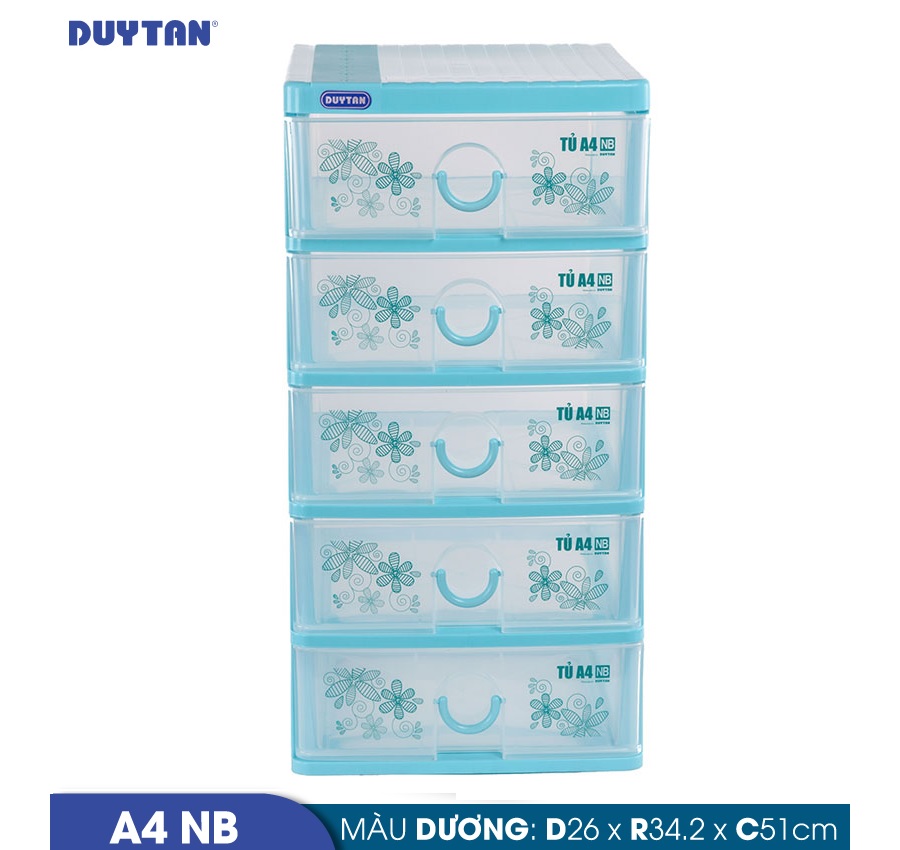 Tủ nhựa duy tân tomi a4 nắp bằng 5 ngăn - 53432 - giao màu ngẫu nhiên