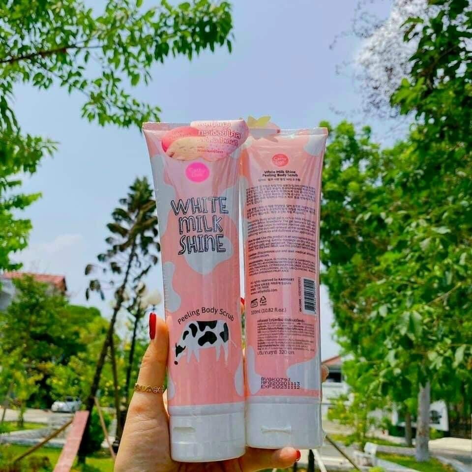 Tẩy Da Chết Sữa Bò Cathy Doll White Milk Shine Trắng Da, Mịn Màng