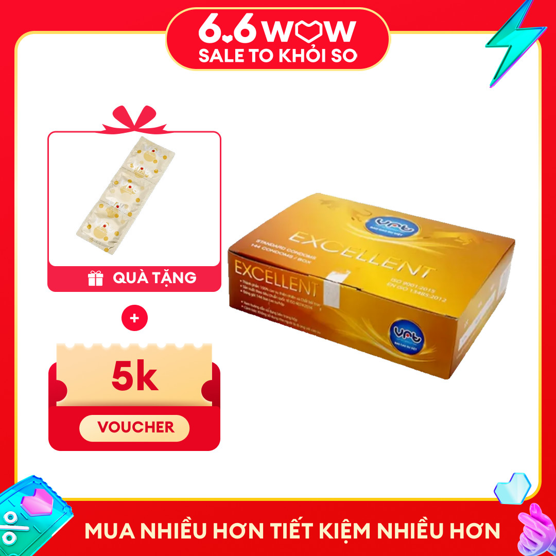 Bao cao su gia đình cao cấp VRT Excellent - Hộp 144 cái
