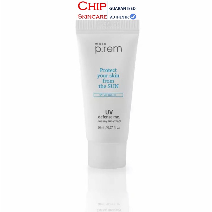 [Minisize 20ml] Kem Chống Nắng Vật Lý Make P:rem Prem UV Defense Me Blue Ray Sun Cream 20ml
