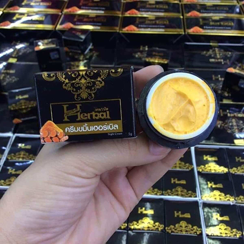 Kem nghệ Herbal th&aacute;i lan trị mụn | Mẫu mới 2020 m&agrave;u đen