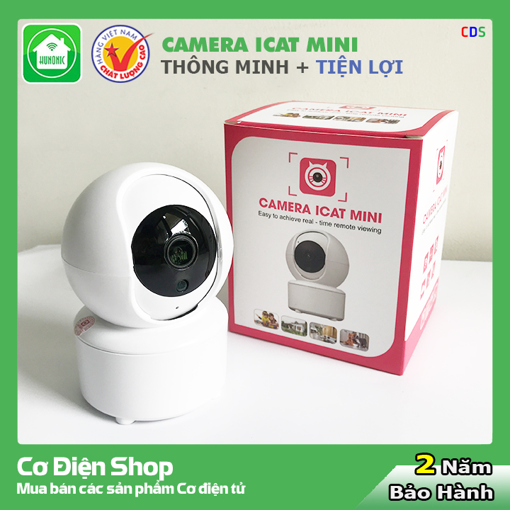 Camera Wifi trong nhà Hunonic ICat Mini - Hàng chính hãng - Bảo hành 24 tháng