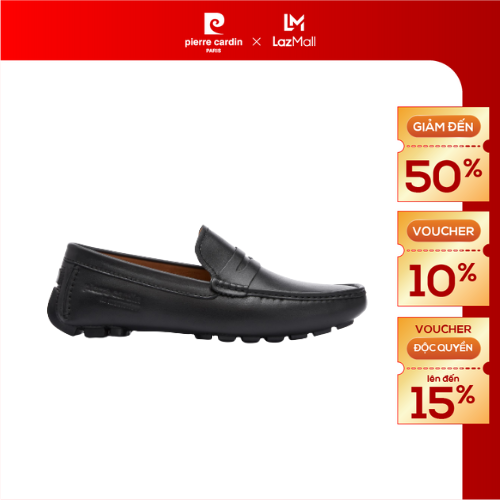 Giày tây không dây nam Pierre Cardin da nhập khẩu đen trơn - PCMFWL 503