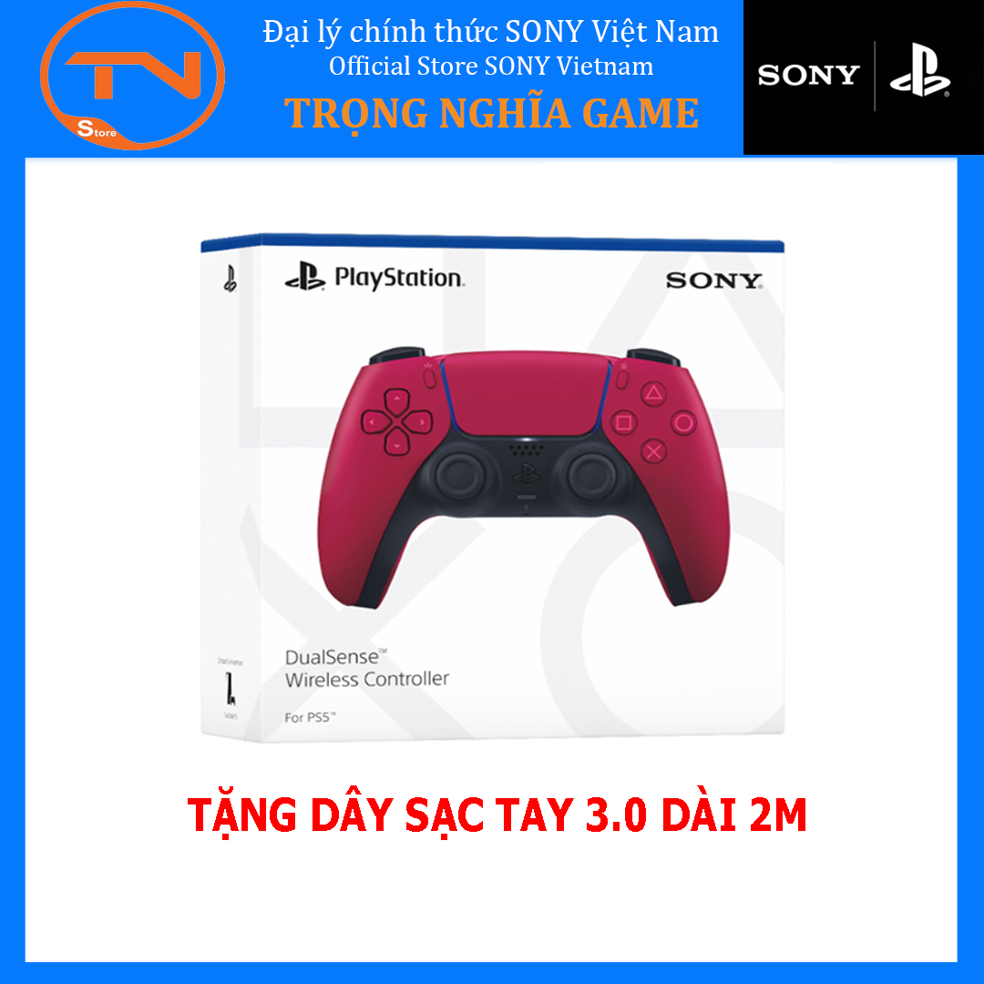 Tay Cầm PS5 DualSense màu đỏ Cosmic Red – Wireless Controller – Hàng chính hãng Sony Việt Nam