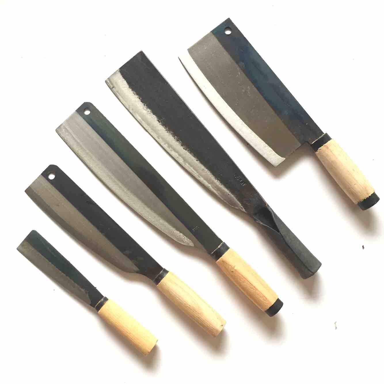 Bộ dao 5con chặt xương chặt gà thái thịt gọt hoa quả nhặt rau