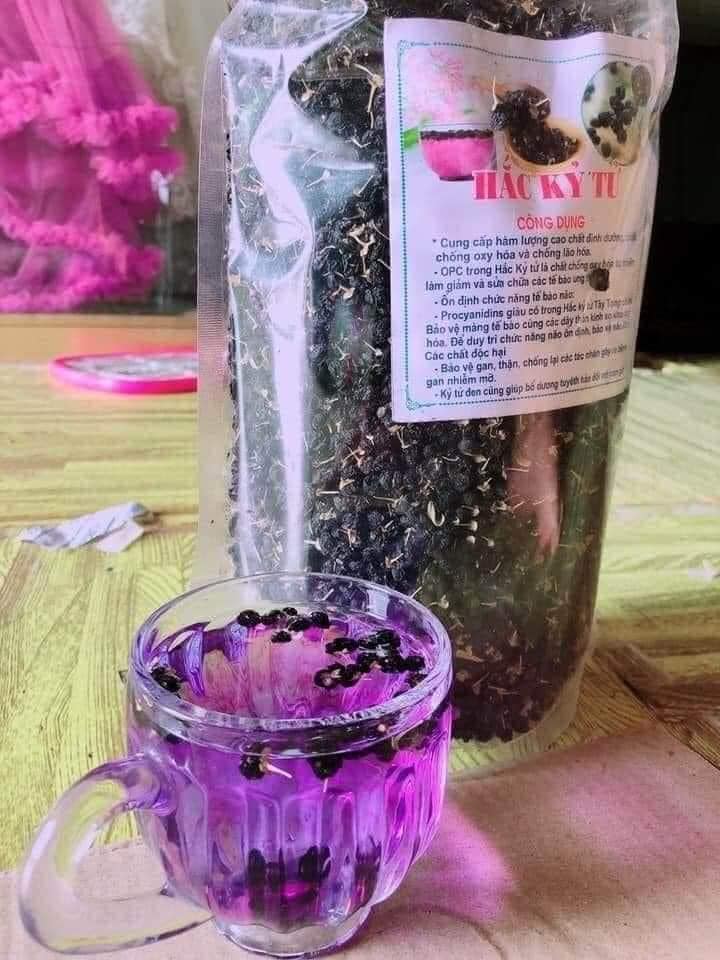 Hắc kỳ tử (gói 500g), kỳ tử tím, trà kỷ tử giảm béo, giảm cân, đẹp da, sáng mắt, tốt cho tim mạch, giảm cholesterol