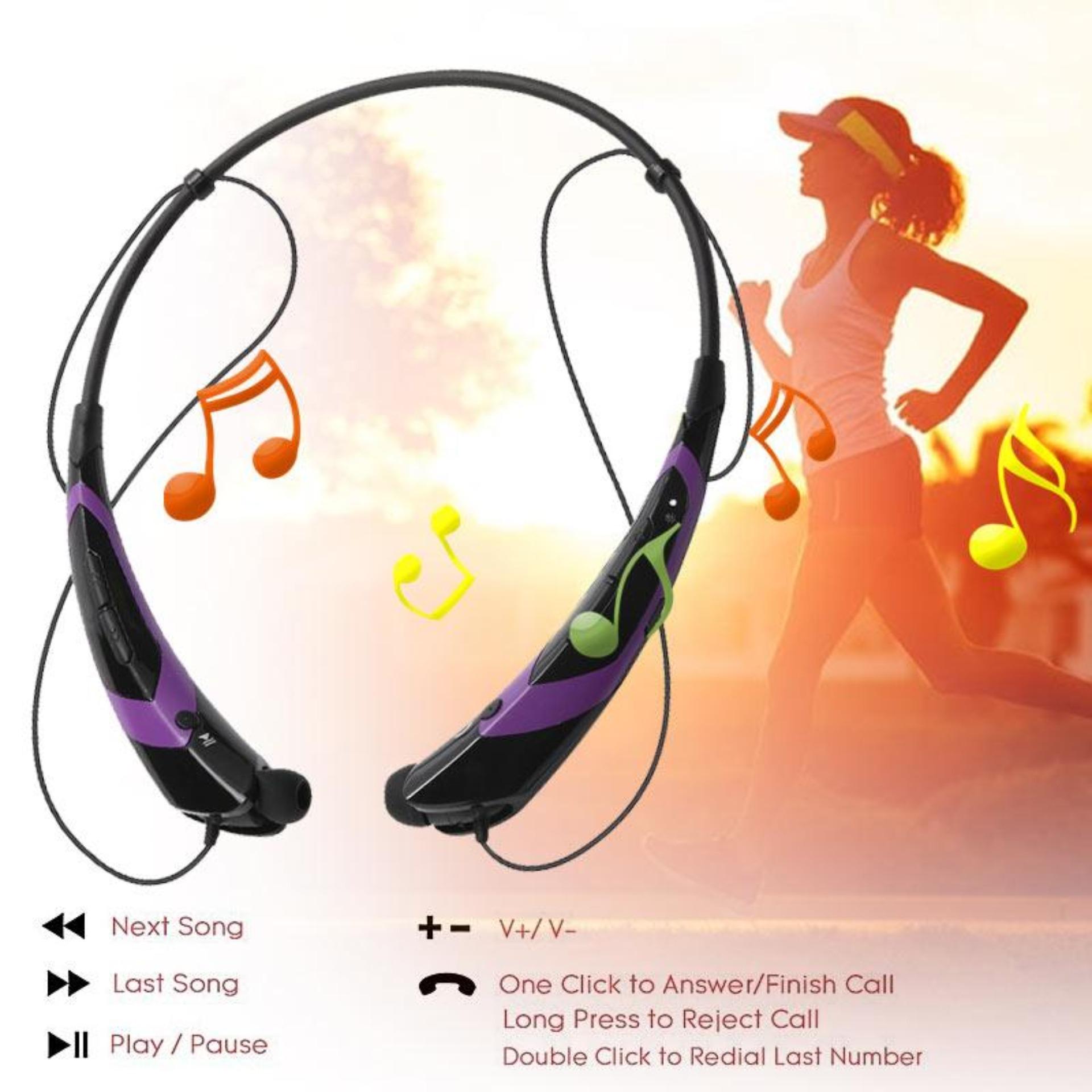 Tai nghe bluetooth anime hbs 760 đen tím