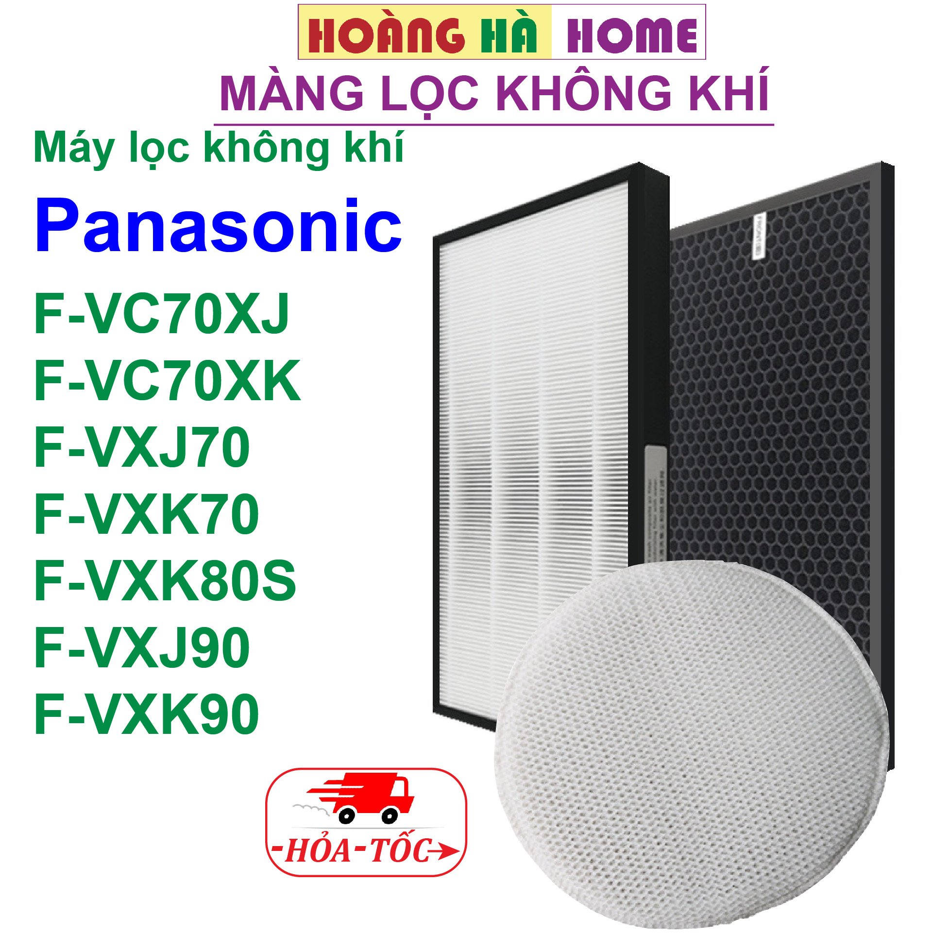 Màng lọc không khí panasonic f-vc70xj vc70xk vxj70 vxk70 vxj90 vxk90, màng lọc hepa, màng than hoạt tính, màng bù ẩm panasnonic