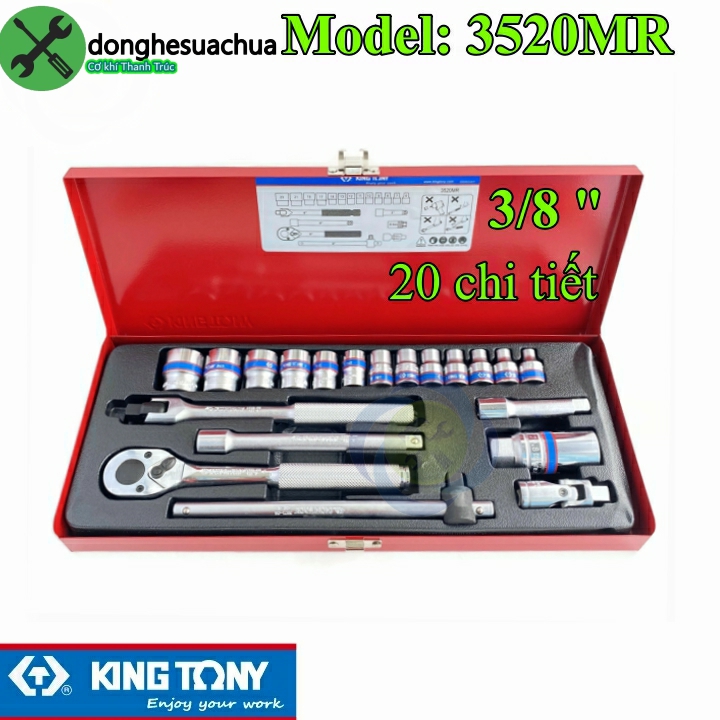 Bộ tuýp 3/8 kingtony 3520mr 20 chi tiết