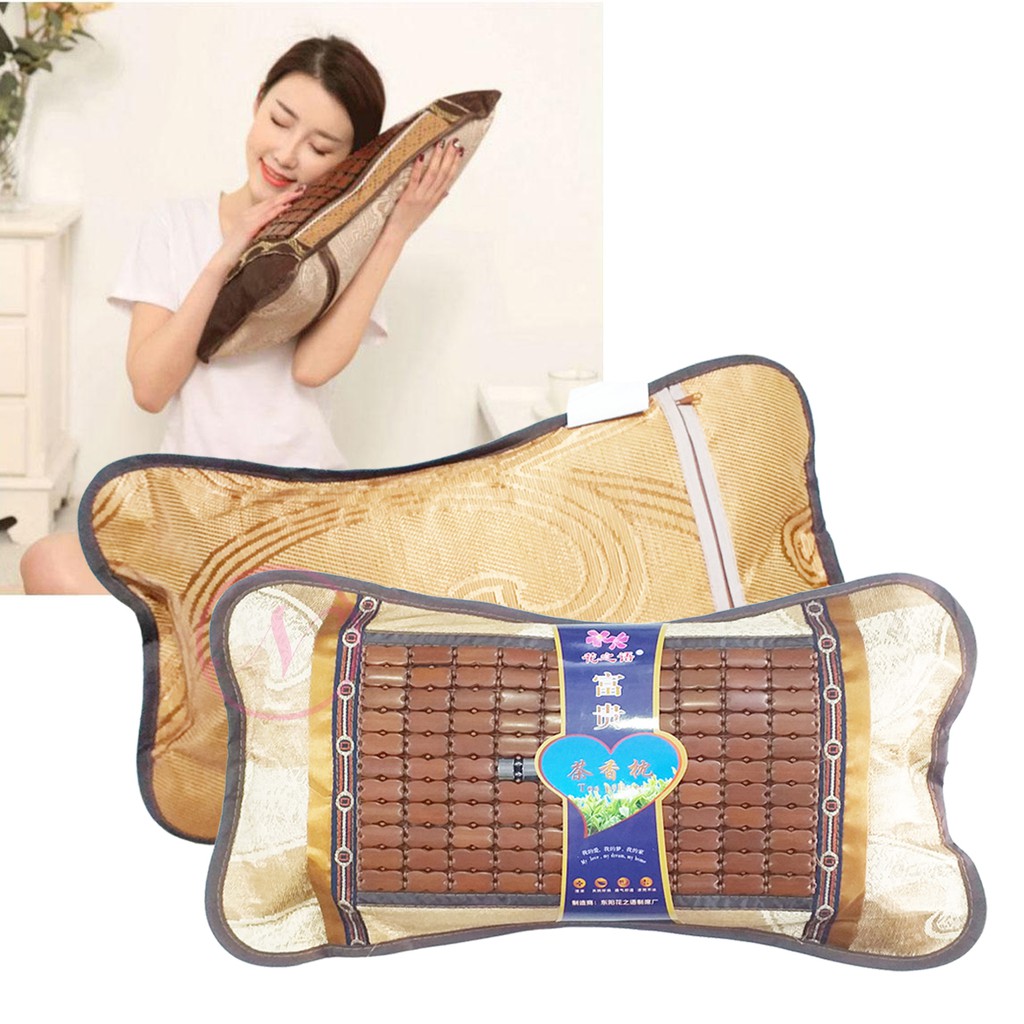 Chính hãng - gối trúc mây hạt điều hòa cao cấp thoáng khí mát lạnh cho mùa hè 30x50cm gối trúc kèm ruột - thoáng khí - mát mẻ - dễ dàng vệ sinh. gối ngủ trúc hạt cao cấp thoáng khí chống nóng - gối trúc - gối mây điều hòa massage