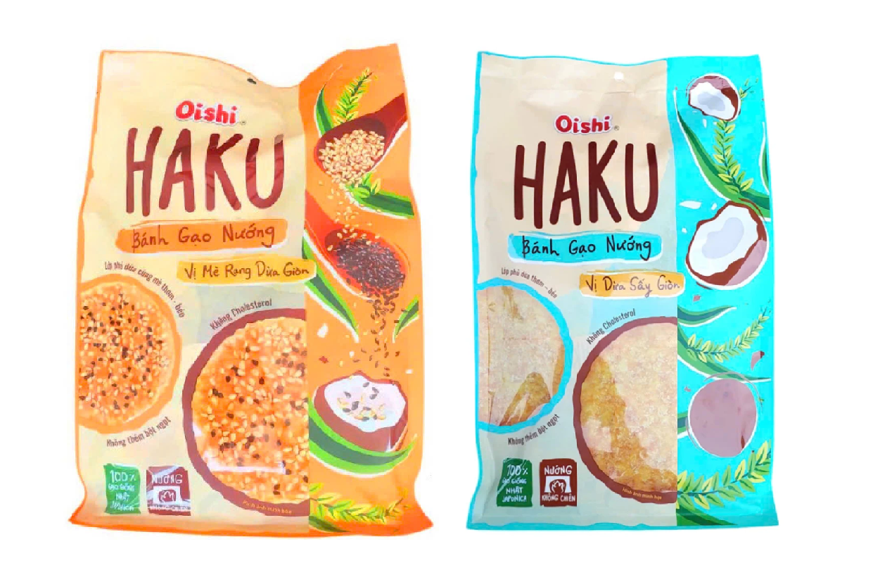  Bánh Gạo Nướng HAKU Oishi  Gói 138g  