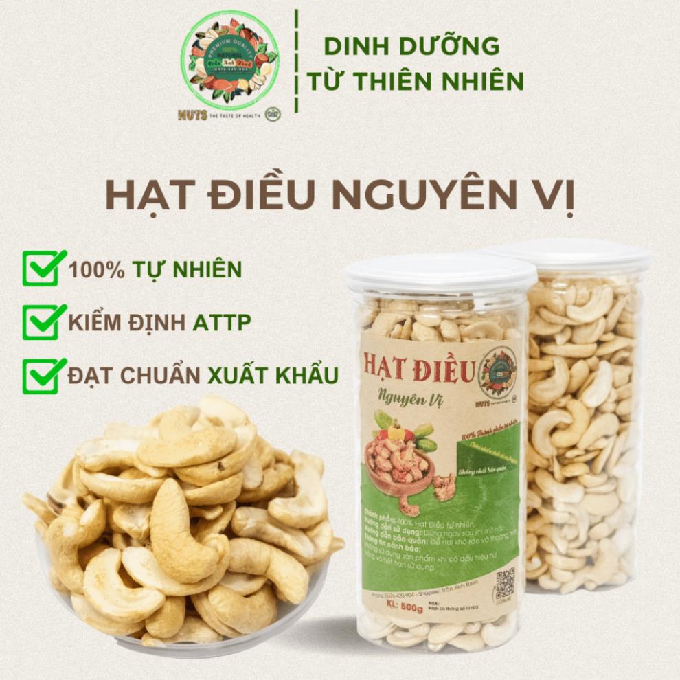 Hạt điều vỡ ta healthy food - hạt điều nguyên vị sấy khô an toàn, thơm ngon, giòn rụm, an toàn cho sức khỏe hũ 500g
