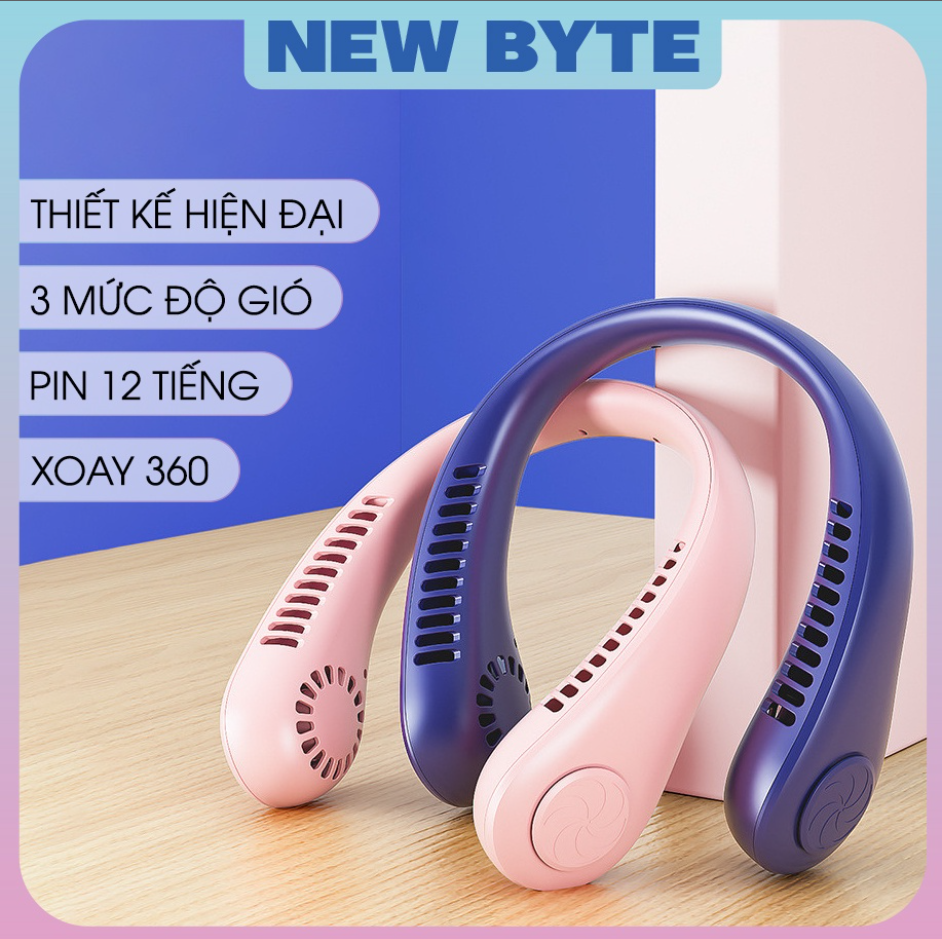 Quạt mini đeo cổ không cánh quạt mini đeo cổ thông minh 3 chế độ mô phỏng gió tự nhiện,tốc độ gió linh hoạt tốc độ nhanh có thể xoay 360 °quạt làm mát thể thao quạt làm mát cá nhân quạt đeo cổ mini