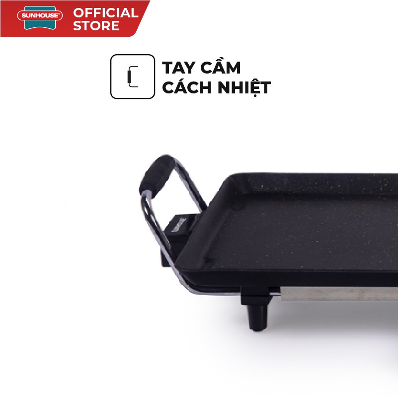 ( Chính Hãng) Bếp nướng sunhouse 4600 loại bếp to 1600w gành cho 6-8 người ăn thoải mái tặng kèm bát hứng dầu thừa khi nướng