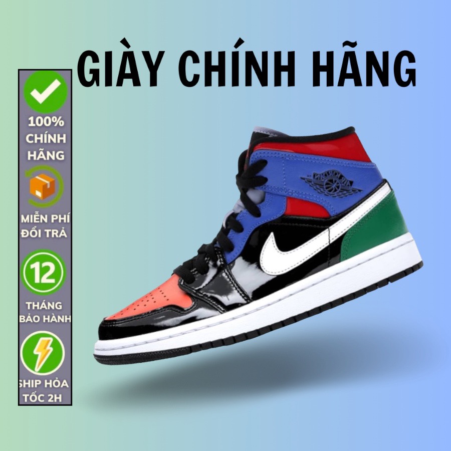 (Chính Hãng) Giày Air Jordan 1 Mid SE 'Multi Patent' CV5276-001,CK6587-200,BQ6472-107