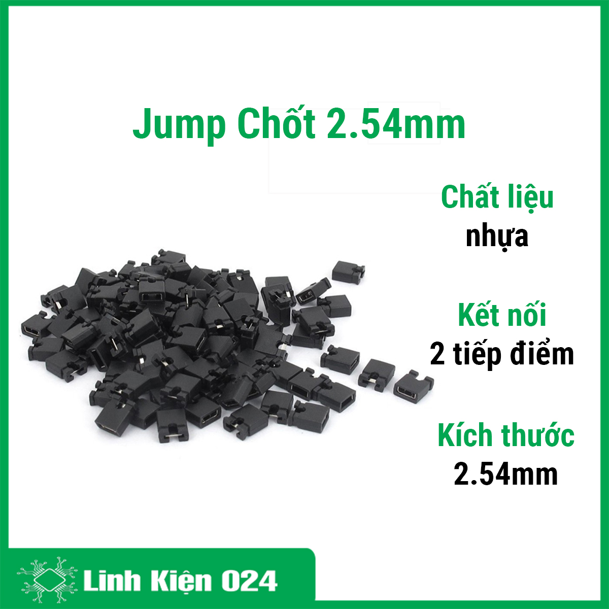 Bộ 10 chiếc Jump chốt 2.54mm màu ngẫu nhiên