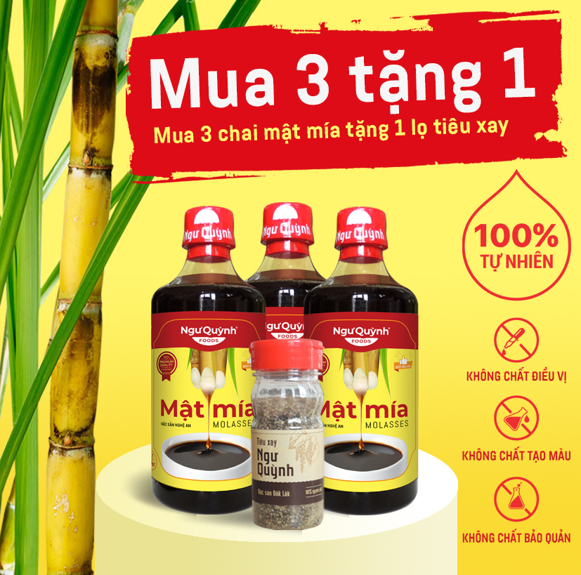 Mật mía nghệ an vsattp - quà tặng khi mua 3 chai