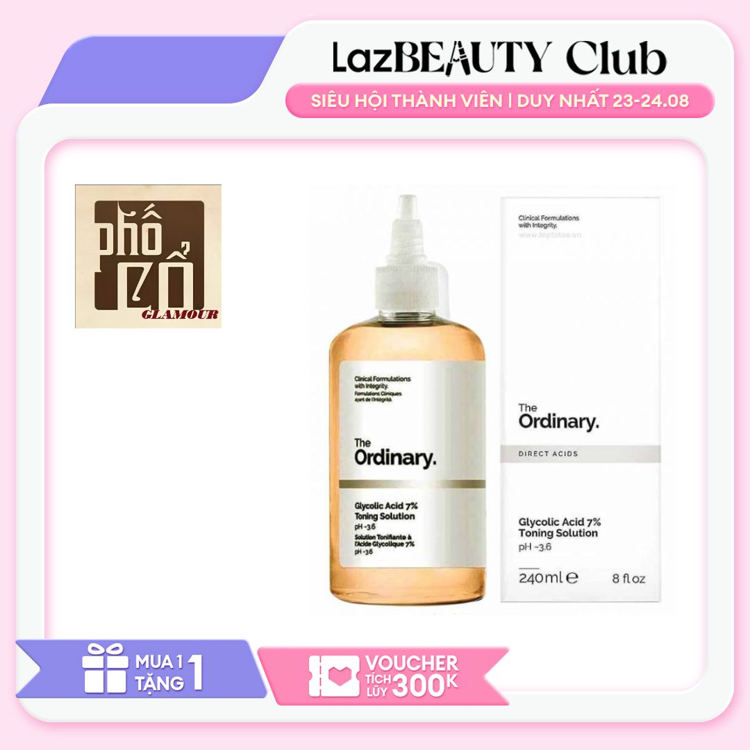 Toner tẩy da chết AHA The Ordinary Glycolic Acid 7%