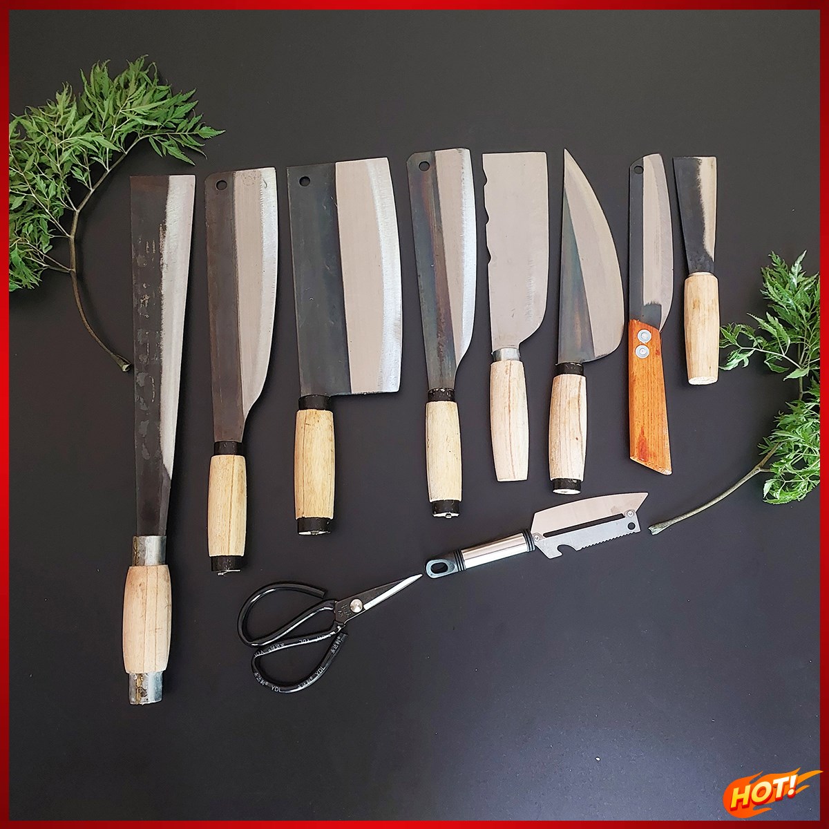 Bộ dao 10 món thép cao cấp nhà bếp