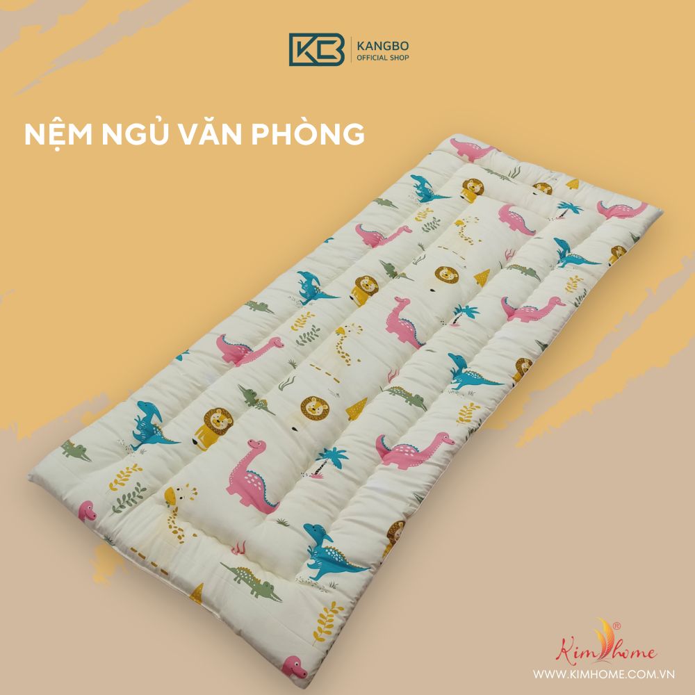 Nệm văn phòng - Nệm cá nhân - Nệm sinh viên chất liệu cotton chần gòn mềm cho một người size 75x180 cm thương hiệu Kim Home