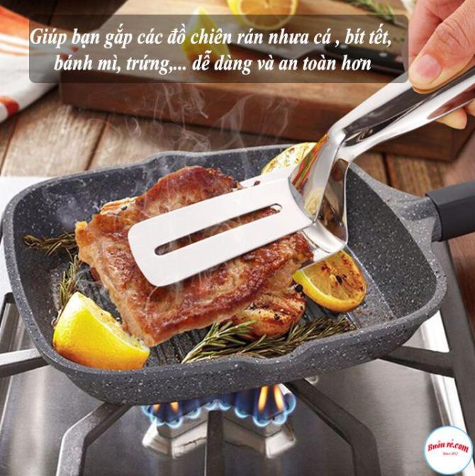 KẸP INOX 304 CÁN DÀI GẮP THỨC ĂN CHỐNG NÓNG CỰC TIỆN LỢI - KẸP GẮP ĐỒ CHIÊN XÀO CHỊU NHIỆT TỐT - KẸP GẮP ĐỒ ĂN, GẮP ĐÁ, KẸP GẮP ĐỒ NÓNG CAO CẤP KHÔNG GỈ