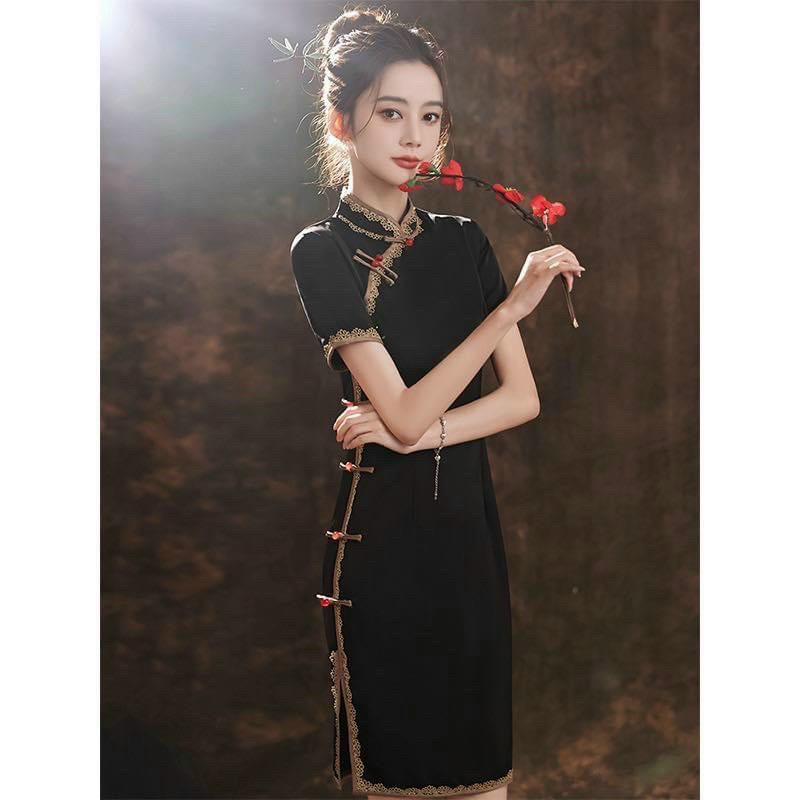 Đầm sườn xám xinh đẹp váy cách tân mẫu cách điệu