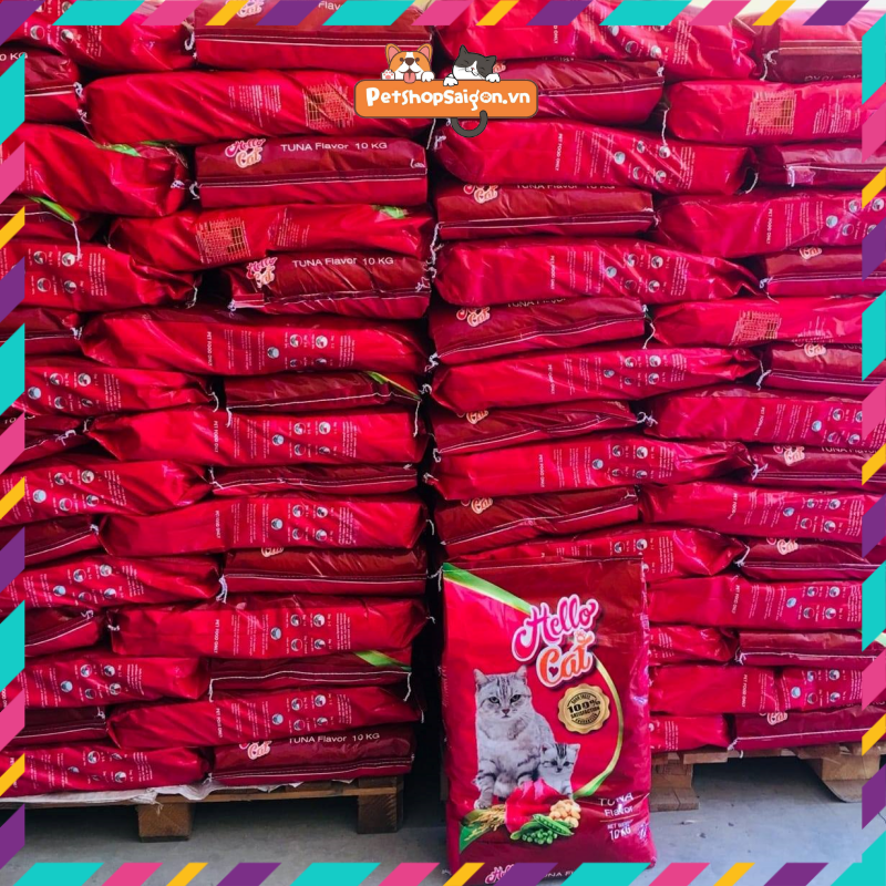 HCMC10kg Hello cat food 10kg - 25 packs of 400g-Tuna Flavor-Thailand