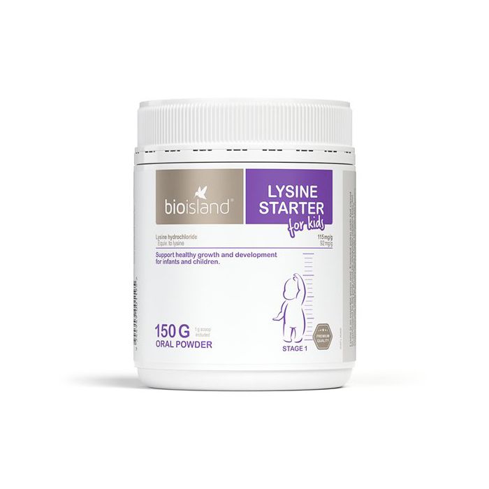 Bột tăng chiều cao cho bé dưới 6 tuổi bio island lysine starter for kids 150g oral powder