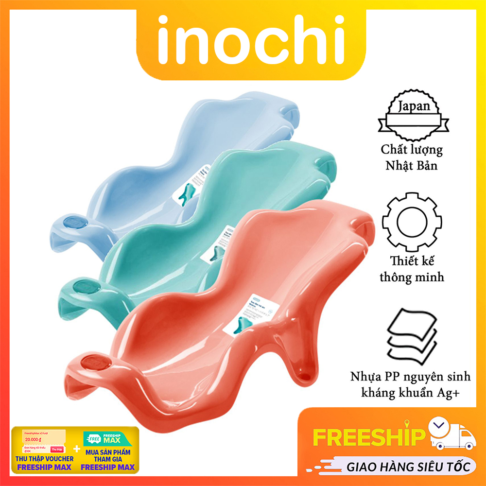 Ghế Tựa Nằm Tắm Cho Em Bé Inochi, Dành Cho trẻ Sơ Sinh , Thiết Kế Chắc Chắn, Chống Trơn Trượt , Công Nghệ Nhật Bản.
