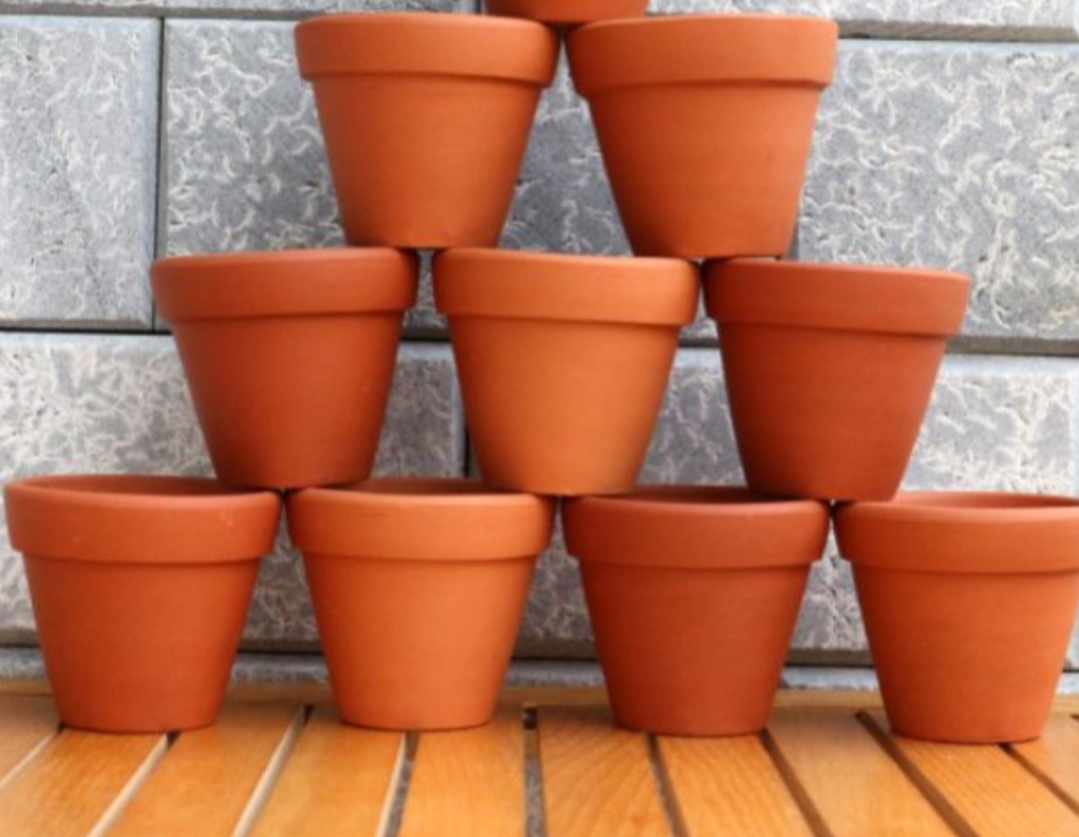 10chậu đất nung trồng sen đá size 7*7