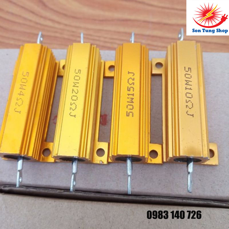 Điện trở xả 50W vỏ nhôm cho tất cả các Ohm