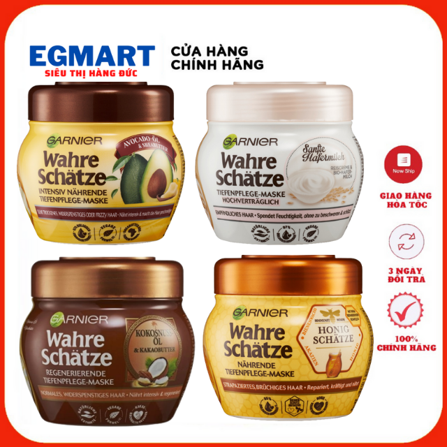 Kem ủ tóc phục hồi Garnier Wahre Schätze 300ml-Nội Địa Đức