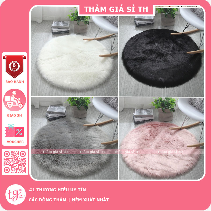 [HCM]Thảm lông chụp ảnh hình tròn 60cm chụp ảnh nail túi xách chụp ảnh quần áo giày dép ( lông hồ ly )