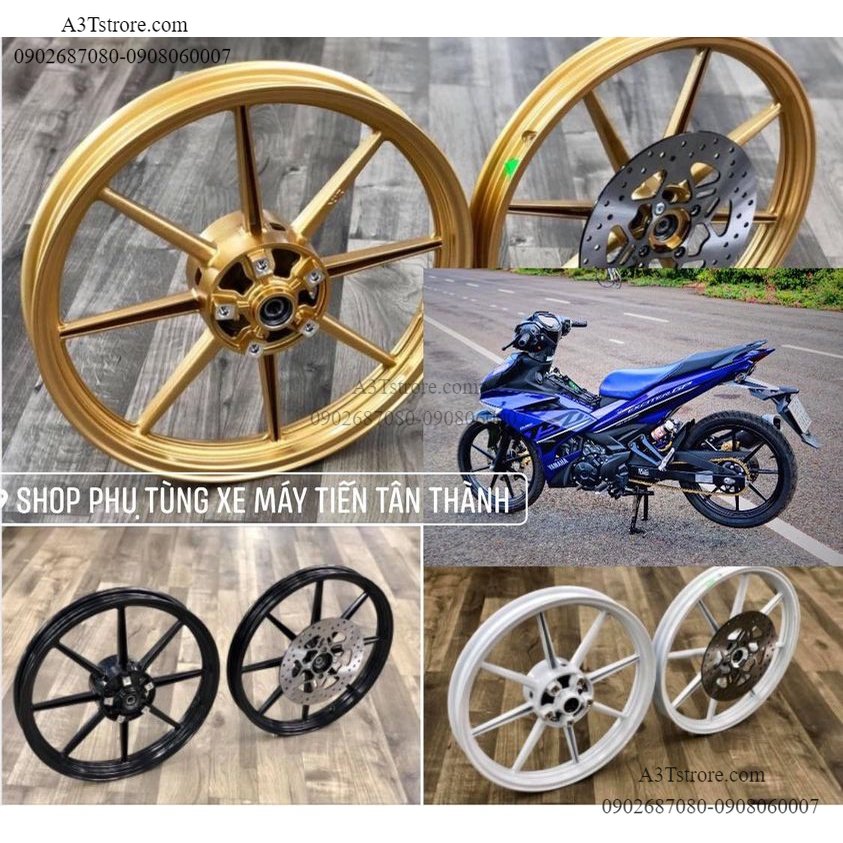 Vành mâm 8 cây x1r ex150 + đĩa 1.6 - 1.85 / 17in