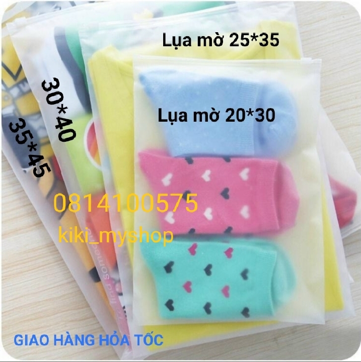 Túi zip khoá kéo lụa mờ 30*40 đựng quần áo, giày dép