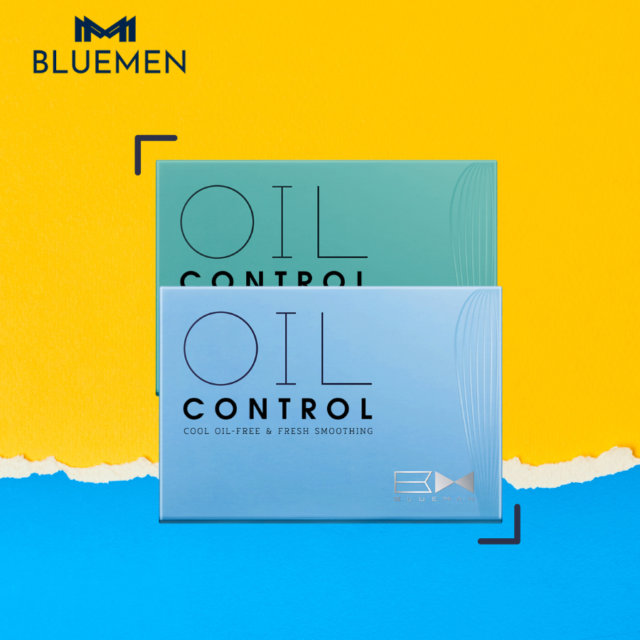 Giấy thấm dầu da mặt nam nữ blueman giảm nhờn ngừa mụn 100 tờ/hộp