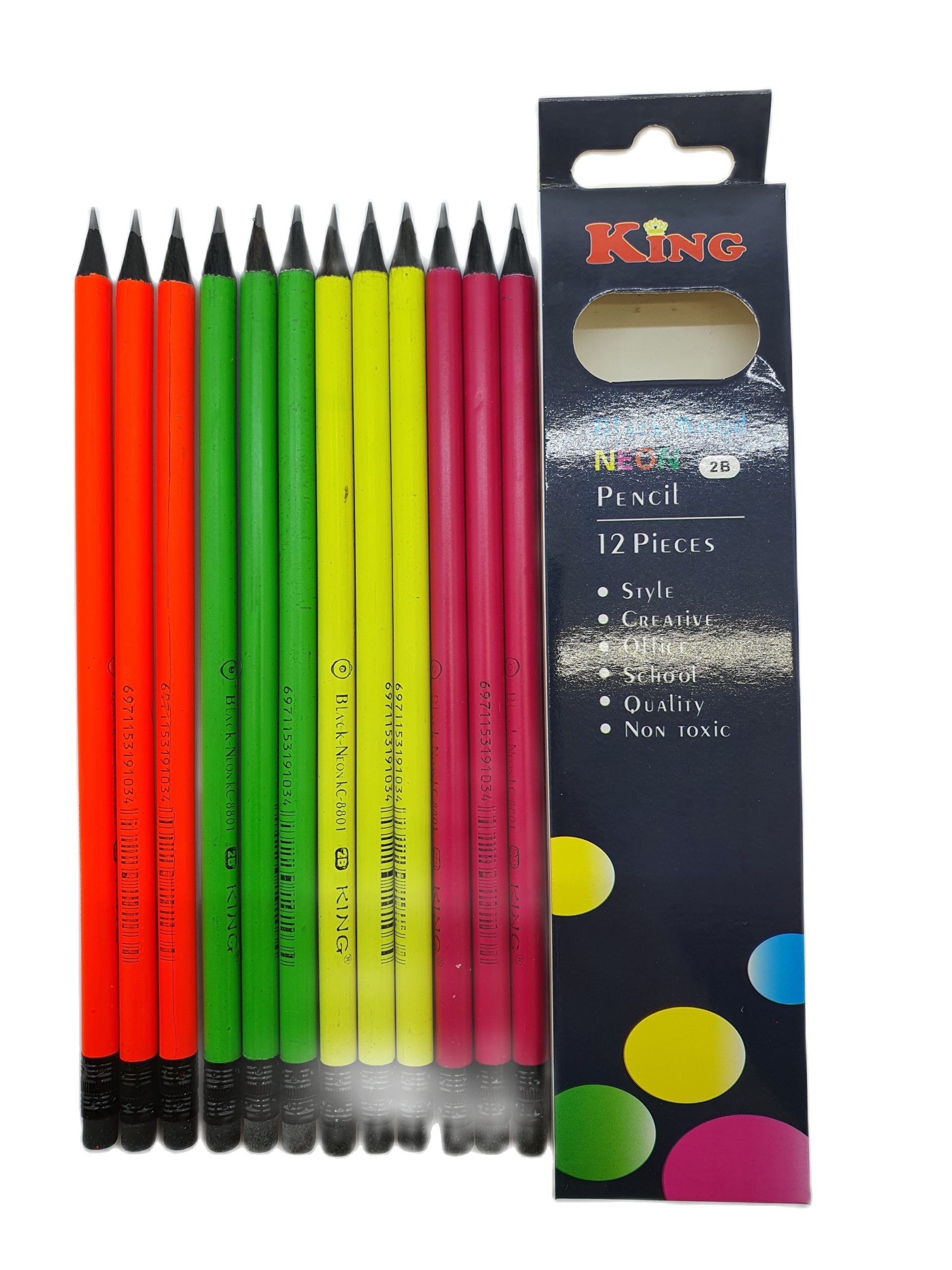 Bút chì king cao cấp hộp 12 cây - k8801