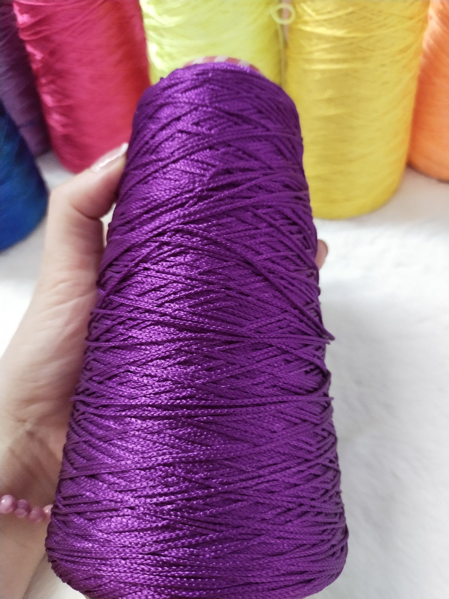 [HCM]cuộn chỉ dù 1mm màu tím huế tím đậm dài 400m xâu vòng làm handmade