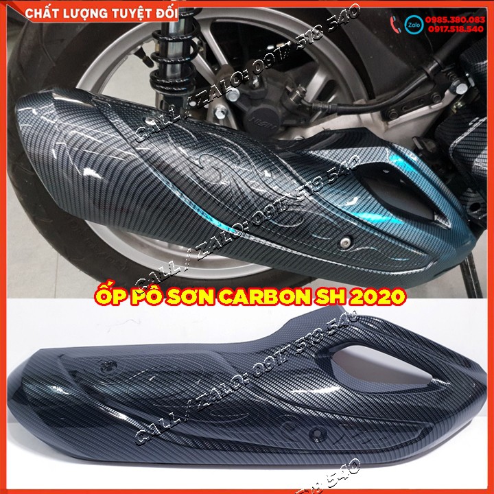Ốp pô Vân Carbon lắp chuẩn như Zin Cho Honda SH 125i / 150i / 160i – các đời SH 2020 - Sh 2024