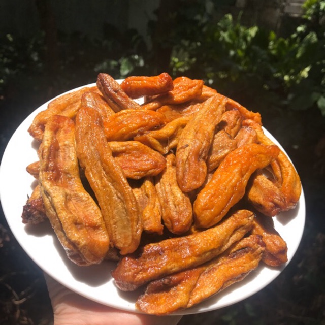 Hộp 500gr chuối cau sấy dẻo nguyên trái ngọt