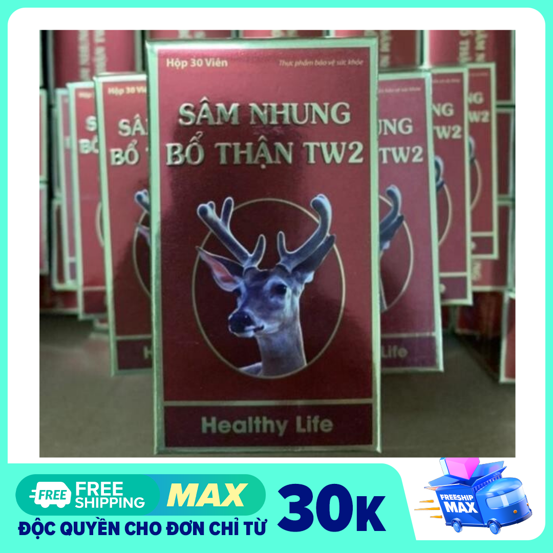 Sâm nhung bổ thận TW2 - Bổ thận, tráng dương, hết tiểu đêm, tiểu nhiều lần, đau lưng mỏi gối - Hộp 30 viên