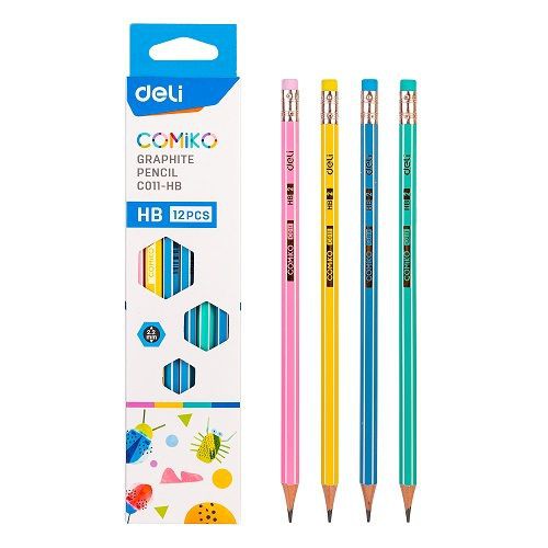 Hộp 12 chiếc Bút chì gỗ deli C011-HB/ 2B