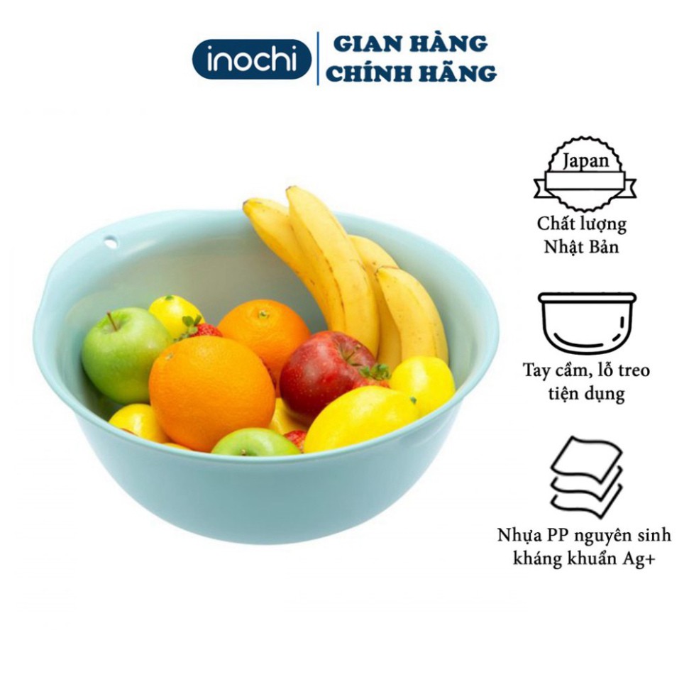 [3 size ] Thau Nhựa Rửa Rau Củ Cao Cấp Yoko Inochi Nhật Bản Chắc Chắn Sang Trọng Gọn Gàng An Toàn Cho Sức Khoẻ