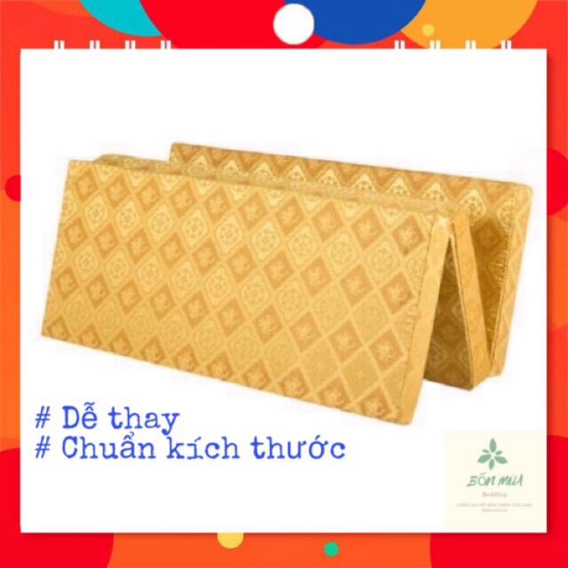 Vỏ đệm/ Áo đệm vải gấm cho đệm 3 tấm giá rẻ (đủ kích thước)