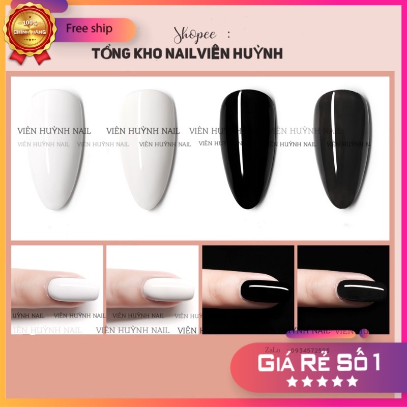 Sơn gel trắng đen nước sơn móng gel làm nail