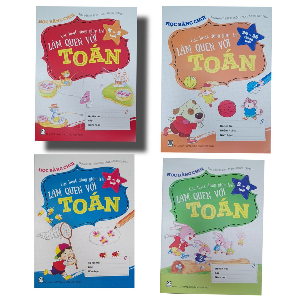 Sách - Combo 4 Quyển Học Bằng Chơi - Các Hoạt Động Giúp Trẻ Làm Quen Với Toán