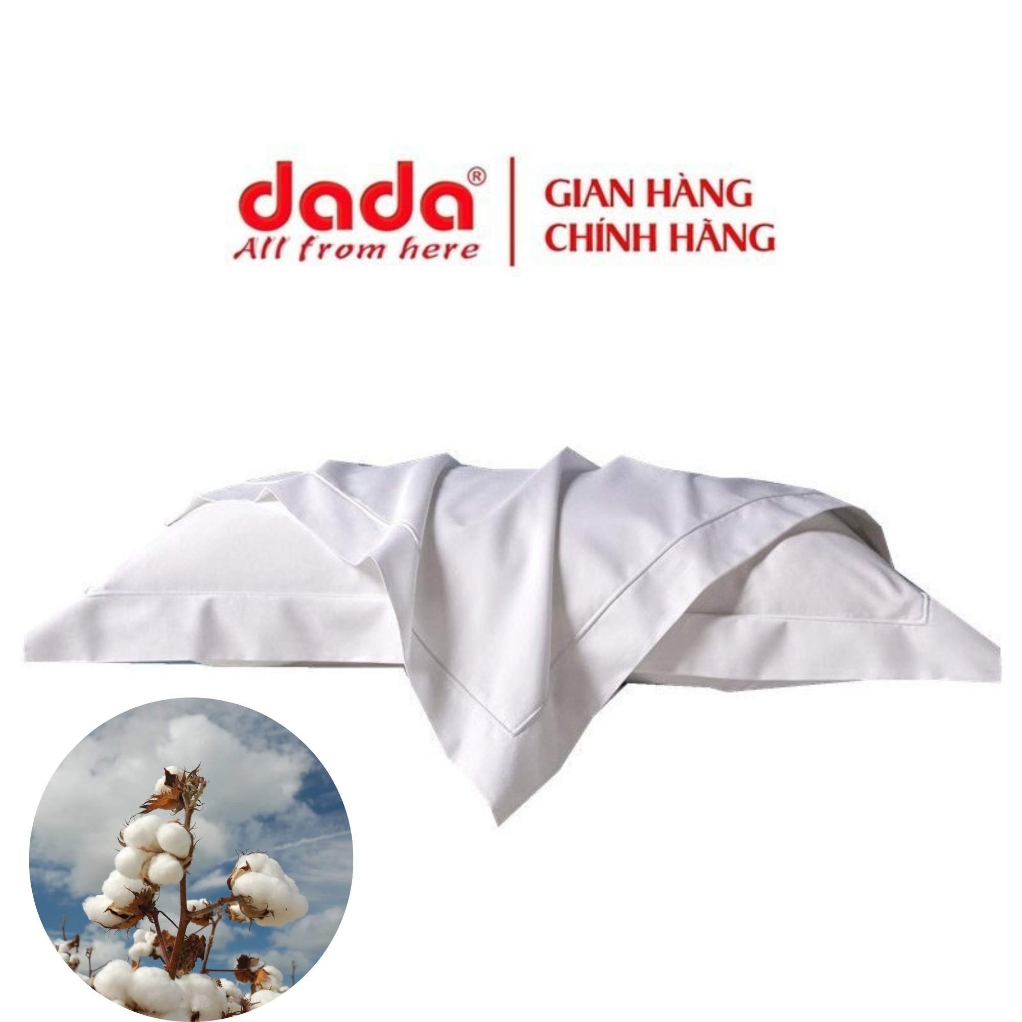 Vỏ Gối Khách Sạn 5 Sao DaDa - Cotton/ Lụa Satin Mềm Mịn Thoáng Mát - Công nghệ Nanosliver Kháng Khuẩn