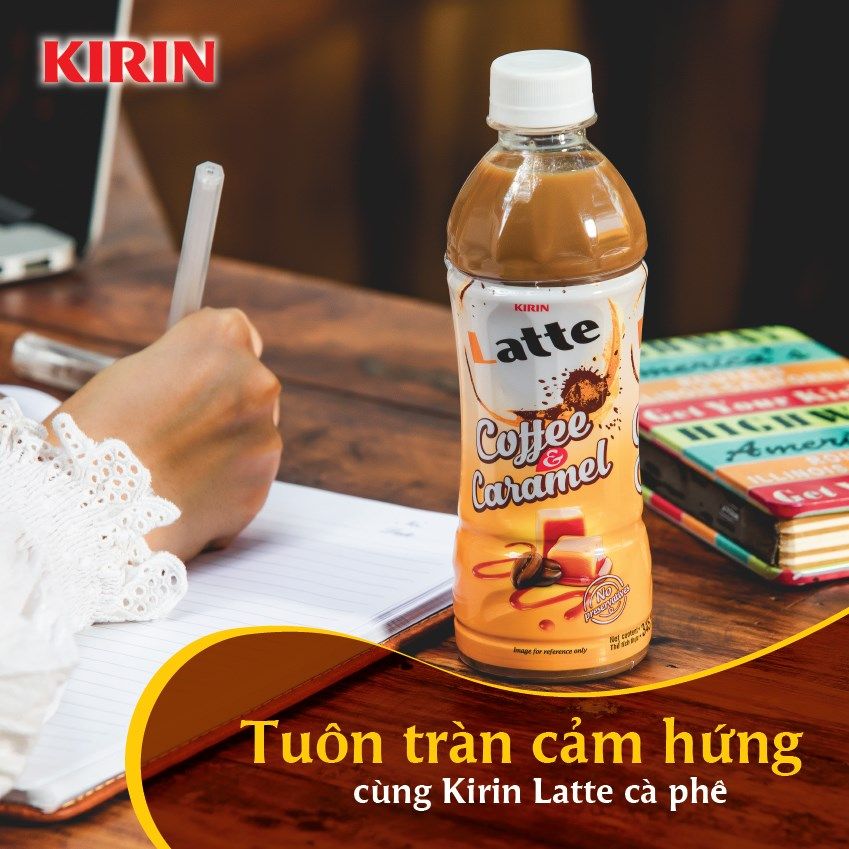 Lốc 6 chai kirin latte cà phê & caramel 345ml- 100% cà phê robusta nguyên chất