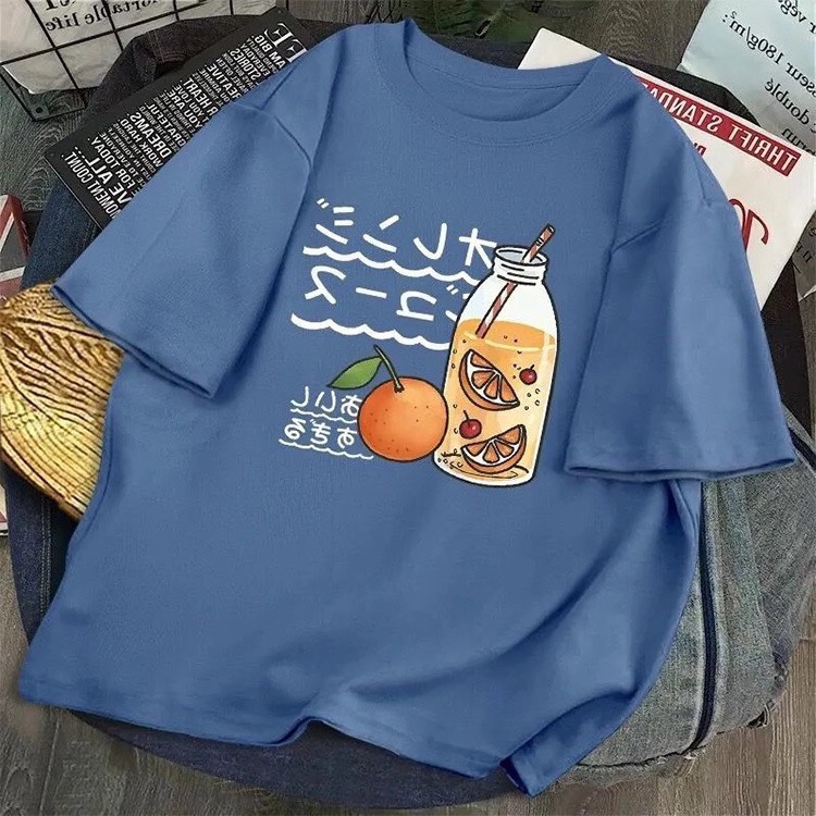 [HCM]Áo Thun Unisex Nam Nữ Form Rộng Tay Lỡ Thời Trang Hàn Quốc CHAI NƯỚC CAM Độc Đẹp Vải Dày Mịn Thoáng Mát Thiết Kế Thời Trang Kiểu Dáng Năng Động Trẻ Trung