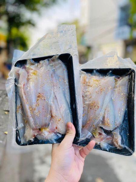 Khay 500gram cá Lóc 1 Nắng / Cá tươi làm sạch ướp vừa ăn phơi héo 1 nắng